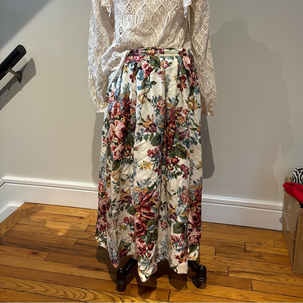 vintage floral skirt size 10